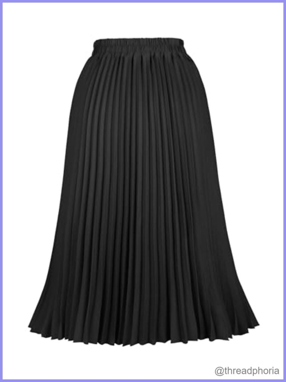 Women's Pleated Skirt A-Line Swing High Elastic Waist Flared